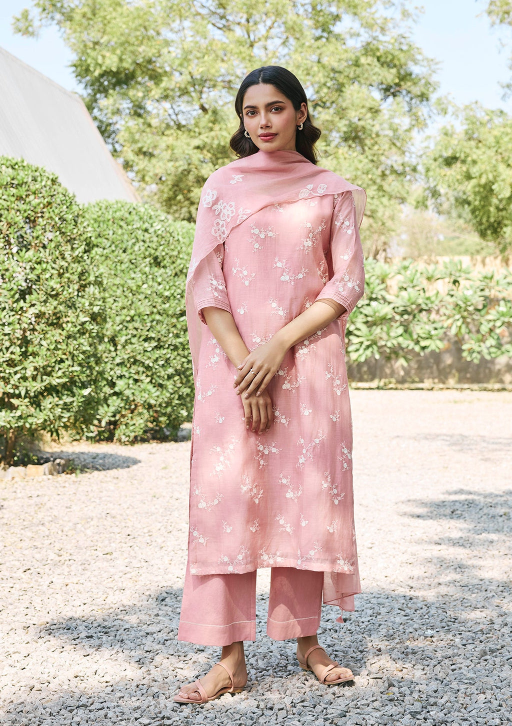 Tulip Embroidered Kurta Set
