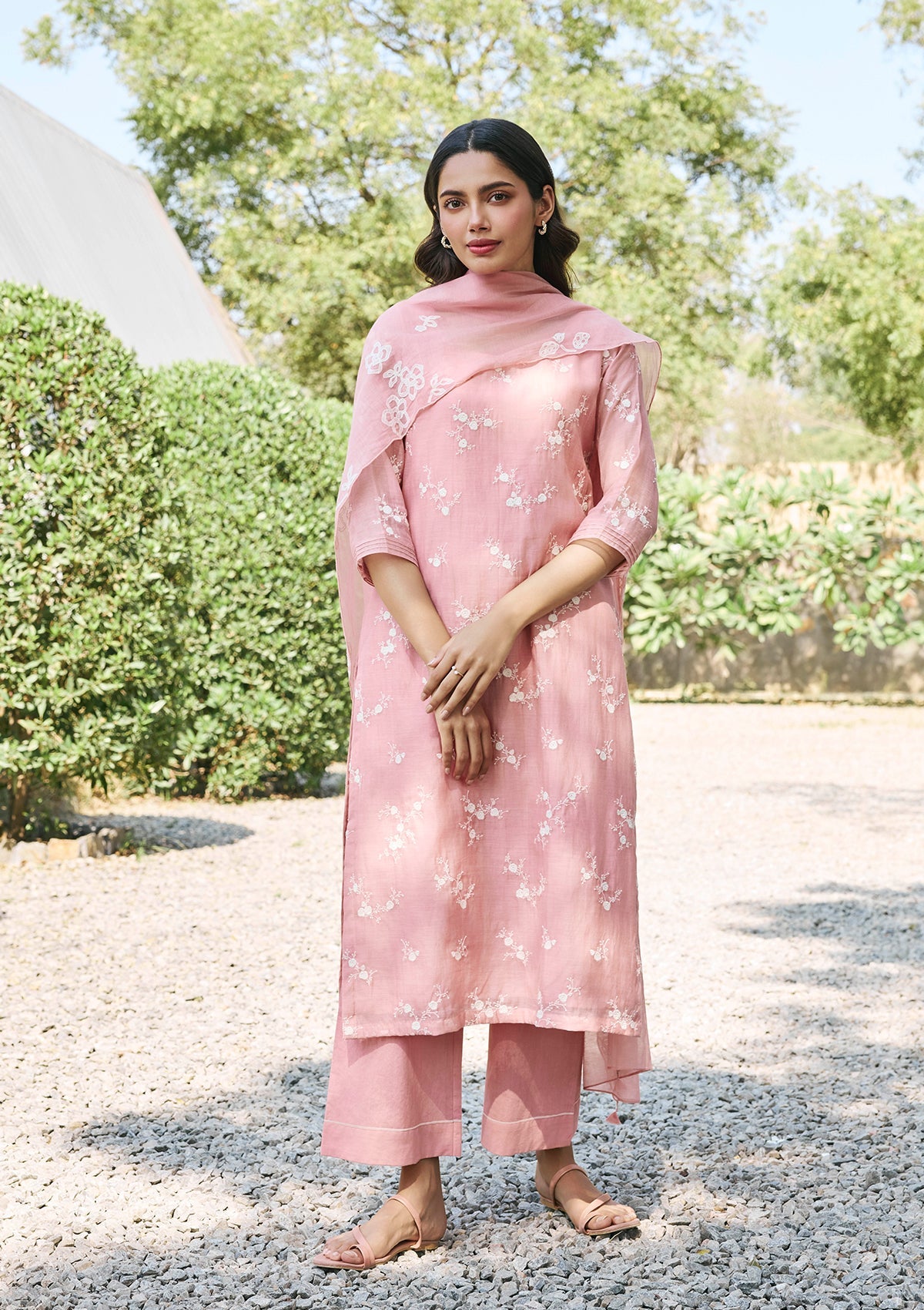 Tulip Embroidered Kurta Set