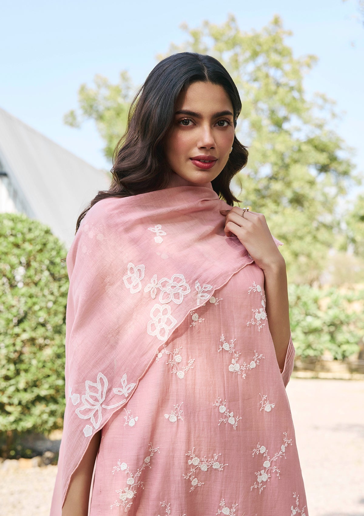 Tulip Embroidered Kurta Set