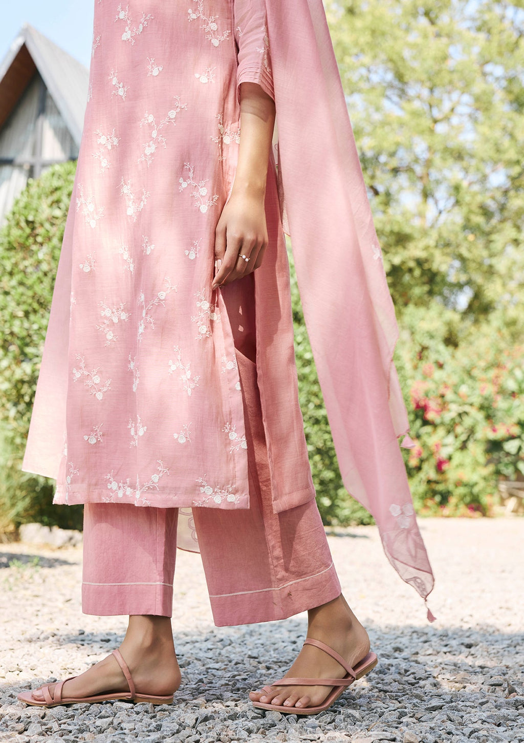 Tulip Embroidered Kurta Set