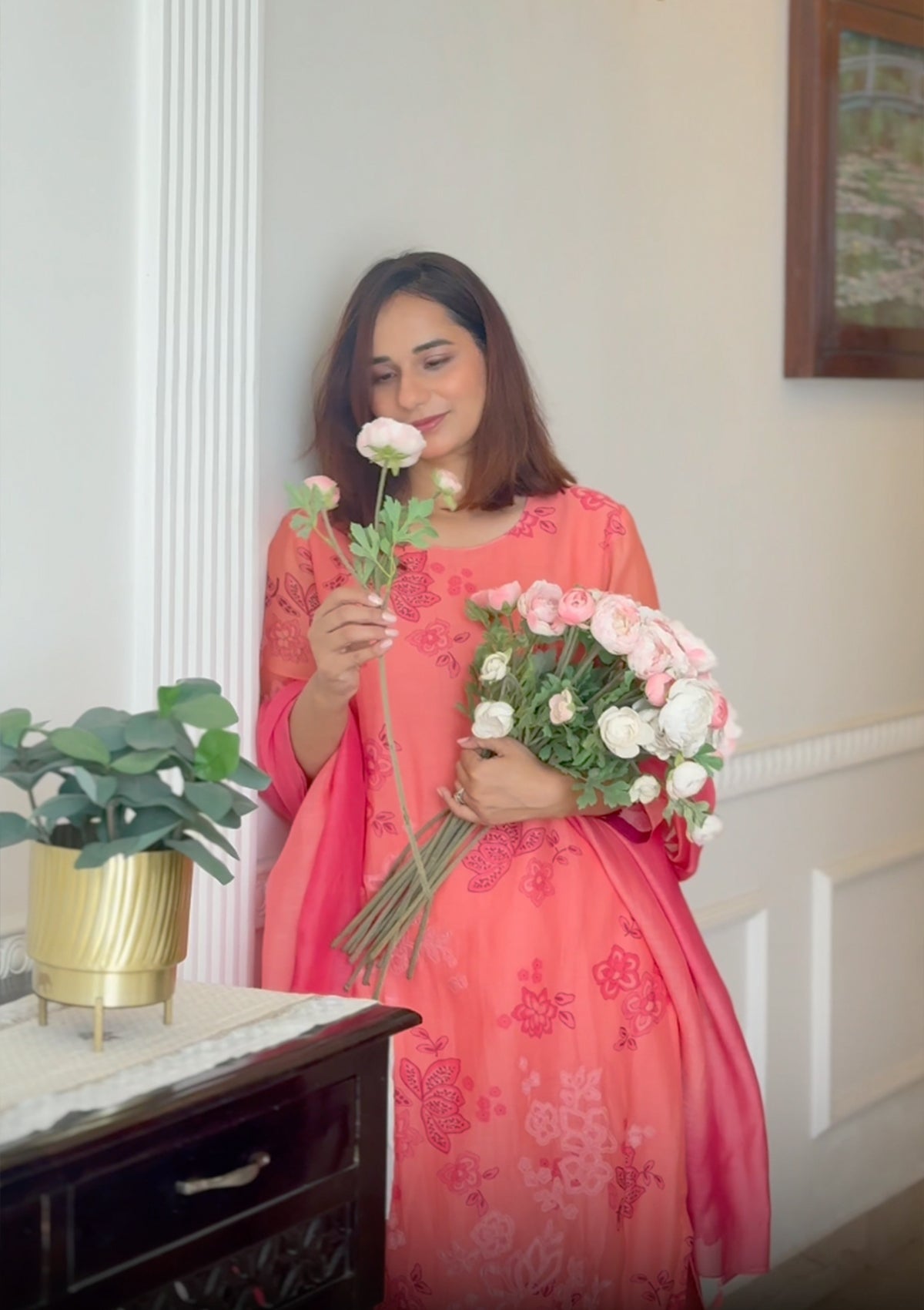 Hibiscus Floral Kurta Set