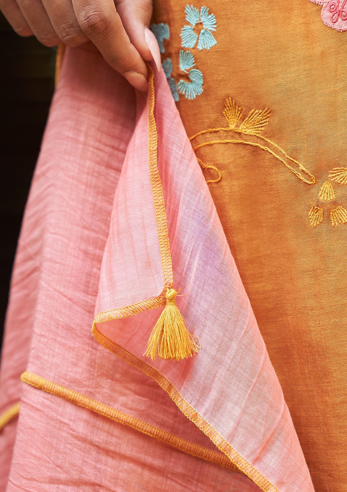 Marigold Applique Kurta Set